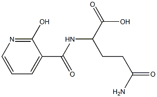 5-amino-2-{[(2-hydroxypyridin-3-yl)carbonyl]amino}-5-oxopentanoic acid Struktur