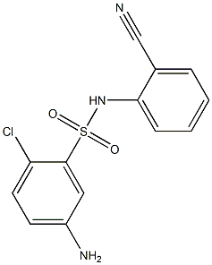 5-amino-2-chloro-N-(2-cyanophenyl)benzene-1-sulfonamide Struktur