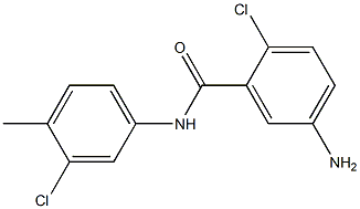 5-amino-2-chloro-N-(3-chloro-4-methylphenyl)benzamide Struktur