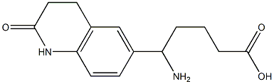 5-amino-5-(2-oxo-1,2,3,4-tetrahydroquinolin-6-yl)pentanoic acid Struktur