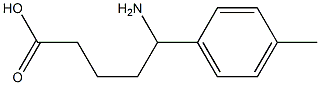 5-amino-5-(4-methylphenyl)pentanoic acid Struktur