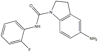 5-amino-N-(2-fluorophenyl)-2,3-dihydro-1H-indole-1-carboxamide Struktur