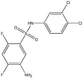 5-amino-N-(3,4-dichlorophenyl)-2,4-difluorobenzene-1-sulfonamide Struktur