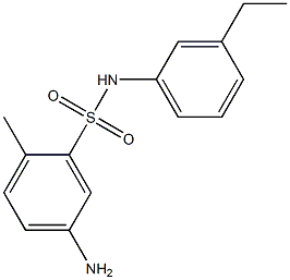 5-amino-N-(3-ethylphenyl)-2-methylbenzene-1-sulfonamide Struktur