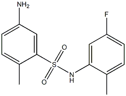 5-amino-N-(5-fluoro-2-methylphenyl)-2-methylbenzene-1-sulfonamide Struktur