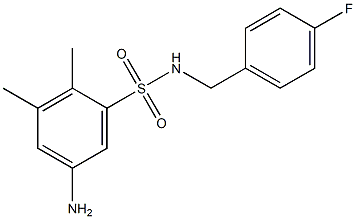 5-amino-N-[(4-fluorophenyl)methyl]-2,3-dimethylbenzene-1-sulfonamide Struktur