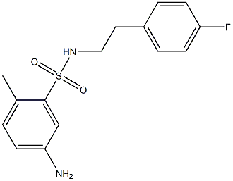 5-amino-N-[2-(4-fluorophenyl)ethyl]-2-methylbenzene-1-sulfonamide Struktur