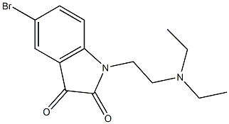 5-bromo-1-[2-(diethylamino)ethyl]-2,3-dihydro-1H-indole-2,3-dione Struktur