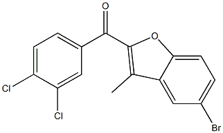 5-bromo-2-[(3,4-dichlorophenyl)carbonyl]-3-methyl-1-benzofuran Struktur