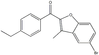 5-bromo-2-[(4-ethylphenyl)carbonyl]-3-methyl-1-benzofuran Struktur