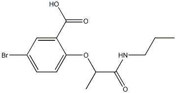 5-bromo-2-[1-(propylcarbamoyl)ethoxy]benzoic acid Struktur