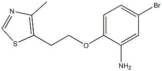 5-bromo-2-[2-(4-methyl-1,3-thiazol-5-yl)ethoxy]aniline Struktur