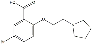 5-bromo-2-[2-(pyrrolidin-1-yl)ethoxy]benzoic acid Struktur