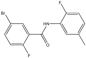 5-bromo-2-fluoro-N-(2-fluoro-5-methylphenyl)benzamide Struktur