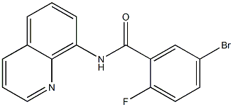 5-bromo-2-fluoro-N-quinolin-8-ylbenzamide Struktur