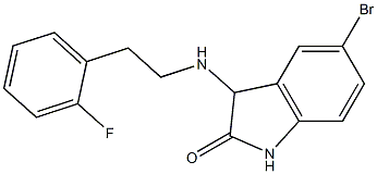 5-bromo-3-{[2-(2-fluorophenyl)ethyl]amino}-2,3-dihydro-1H-indol-2-one Struktur