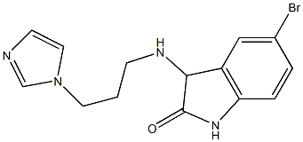 5-bromo-3-{[3-(1H-imidazol-1-yl)propyl]amino}-2,3-dihydro-1H-indol-2-one Struktur