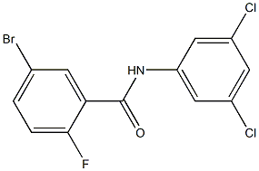 5-bromo-N-(3,5-dichlorophenyl)-2-fluorobenzamide Struktur