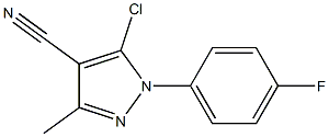 5-chloro-1-(4-fluorophenyl)-3-methyl-1H-pyrazole-4-carbonitrile Struktur