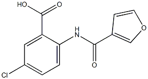 5-chloro-2-(3-furoylamino)benzoic acid Struktur