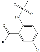 5-chloro-2-[(methylsulfonyl)amino]benzoic acid Struktur