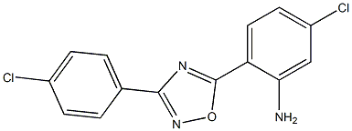 5-chloro-2-[3-(4-chlorophenyl)-1,2,4-oxadiazol-5-yl]aniline Struktur