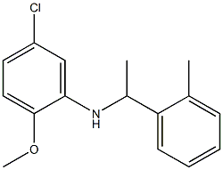 5-chloro-2-methoxy-N-[1-(2-methylphenyl)ethyl]aniline Struktur