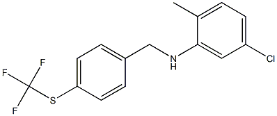 5-chloro-2-methyl-N-({4-[(trifluoromethyl)sulfanyl]phenyl}methyl)aniline Struktur