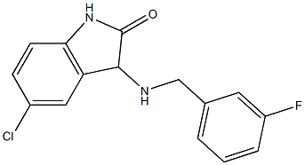 5-chloro-3-{[(3-fluorophenyl)methyl]amino}-2,3-dihydro-1H-indol-2-one Struktur