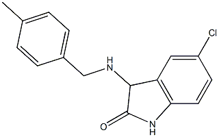 5-chloro-3-{[(4-methylphenyl)methyl]amino}-2,3-dihydro-1H-indol-2-one Struktur