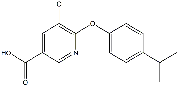 5-chloro-6-[4-(propan-2-yl)phenoxy]pyridine-3-carboxylic acid Struktur