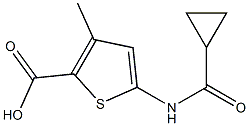 5-cyclopropaneamido-3-methylthiophene-2-carboxylic acid Struktur