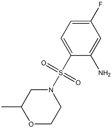 5-fluoro-2-[(2-methylmorpholine-4-)sulfonyl]aniline Struktur