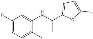 5-fluoro-2-methyl-N-[1-(5-methylfuran-2-yl)ethyl]aniline Struktur