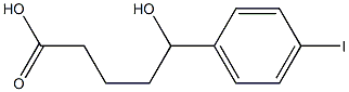 5-hydroxy-5-(4-iodophenyl)pentanoic acid Struktur