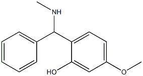 5-methoxy-2-[(methylamino)(phenyl)methyl]phenol Struktur