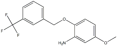 5-methoxy-2-{[3-(trifluoromethyl)phenyl]methoxy}aniline Struktur