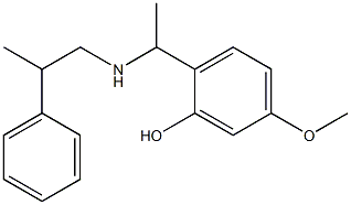 5-methoxy-2-{1-[(2-phenylpropyl)amino]ethyl}phenol Struktur