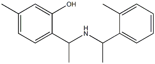 5-methyl-2-(1-{[1-(2-methylphenyl)ethyl]amino}ethyl)phenol Struktur