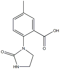 5-methyl-2-(2-oxoimidazolidin-1-yl)benzoic acid Struktur