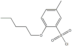 5-methyl-2-(pentyloxy)benzene-1-sulfonyl chloride Struktur