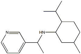 5-methyl-2-(propan-2-yl)-N-[1-(pyridin-3-yl)ethyl]cyclohexan-1-amine Struktur