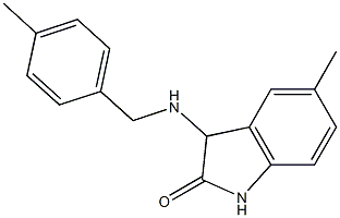 5-methyl-3-{[(4-methylphenyl)methyl]amino}-2,3-dihydro-1H-indol-2-one Struktur