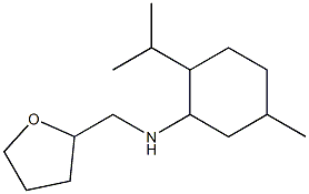 5-methyl-N-(oxolan-2-ylmethyl)-2-(propan-2-yl)cyclohexan-1-amine Struktur