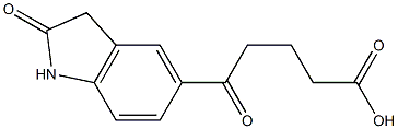 5-oxo-5-(2-oxo-2,3-dihydro-1H-indol-5-yl)pentanoic acid Struktur