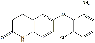 6-(2-amino-6-chlorophenoxy)-1,2,3,4-tetrahydroquinolin-2-one Struktur