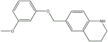 6-(3-methoxyphenoxymethyl)-1,2,3,4-tetrahydroquinoline Struktur