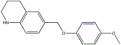 6-(4-methoxyphenoxymethyl)-1,2,3,4-tetrahydroquinoline Struktur