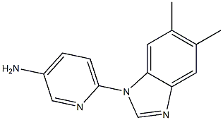 6-(5,6-dimethyl-1H-1,3-benzodiazol-1-yl)pyridin-3-amine Struktur