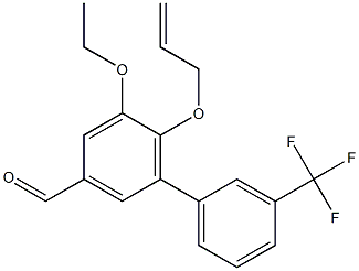 6-(allyloxy)-5-ethoxy-3'-(trifluoromethyl)-1,1'-biphenyl-3-carbaldehyde Struktur